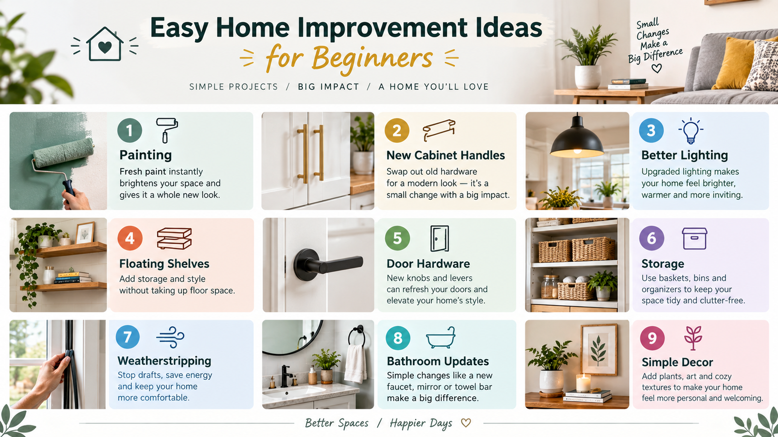 Easy Home Improvement Ideas for Beginners