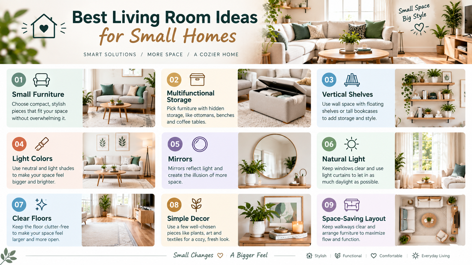 Best Living Room Ideas for Small Homes