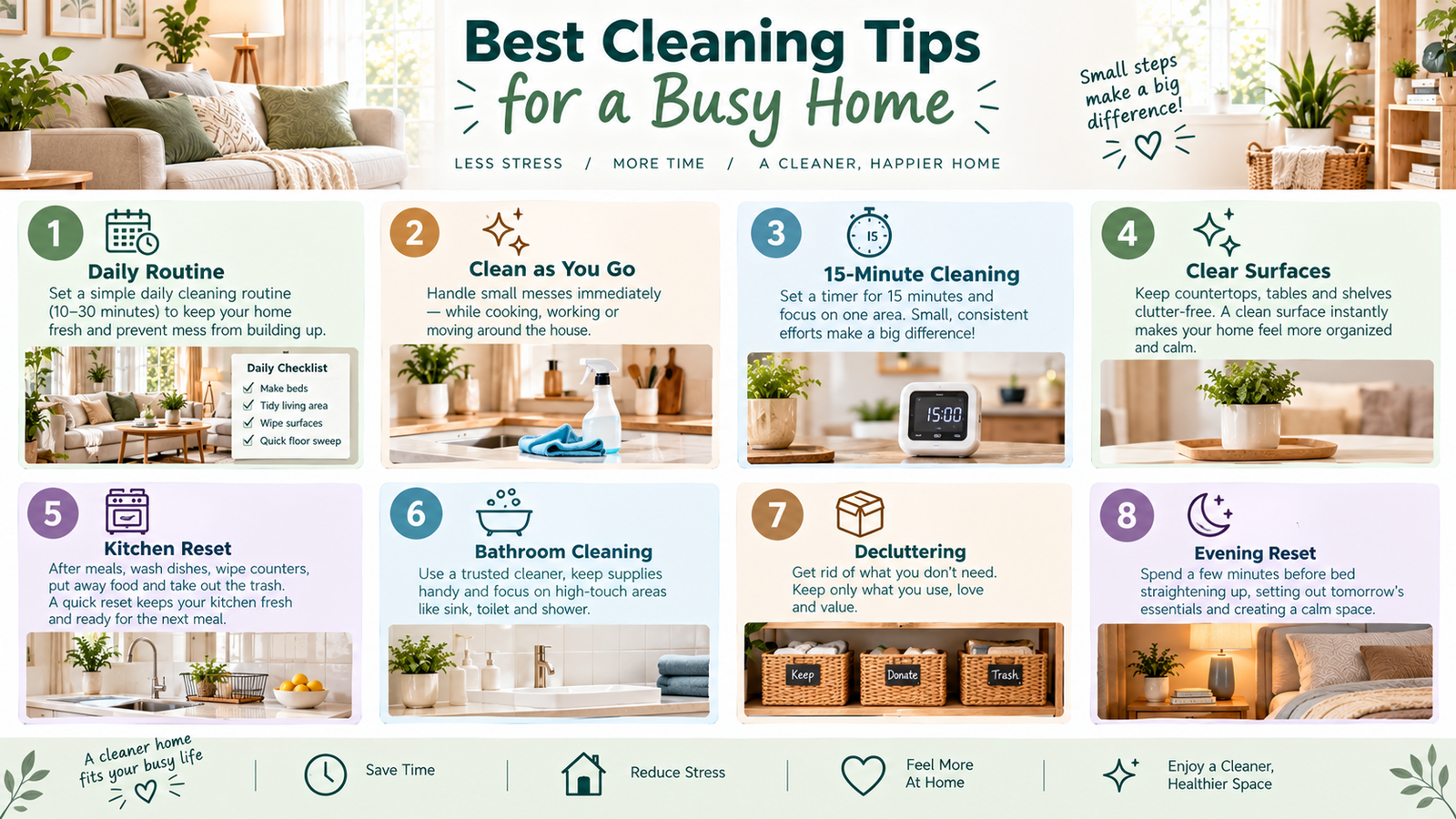 Best Cleaning Tips for a Busy Home