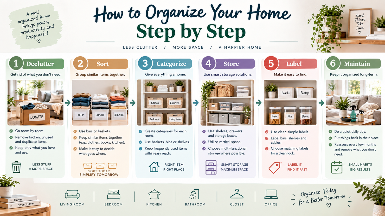 How to Organize Your Home Step by Step
